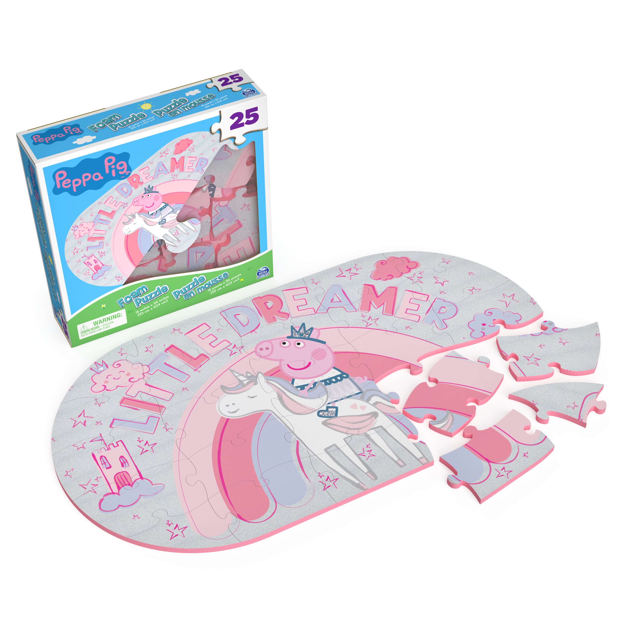 Spin Master Games 25-Piece Peppa Pig Foam Puzzle, for Families and Kids ages 4 and up