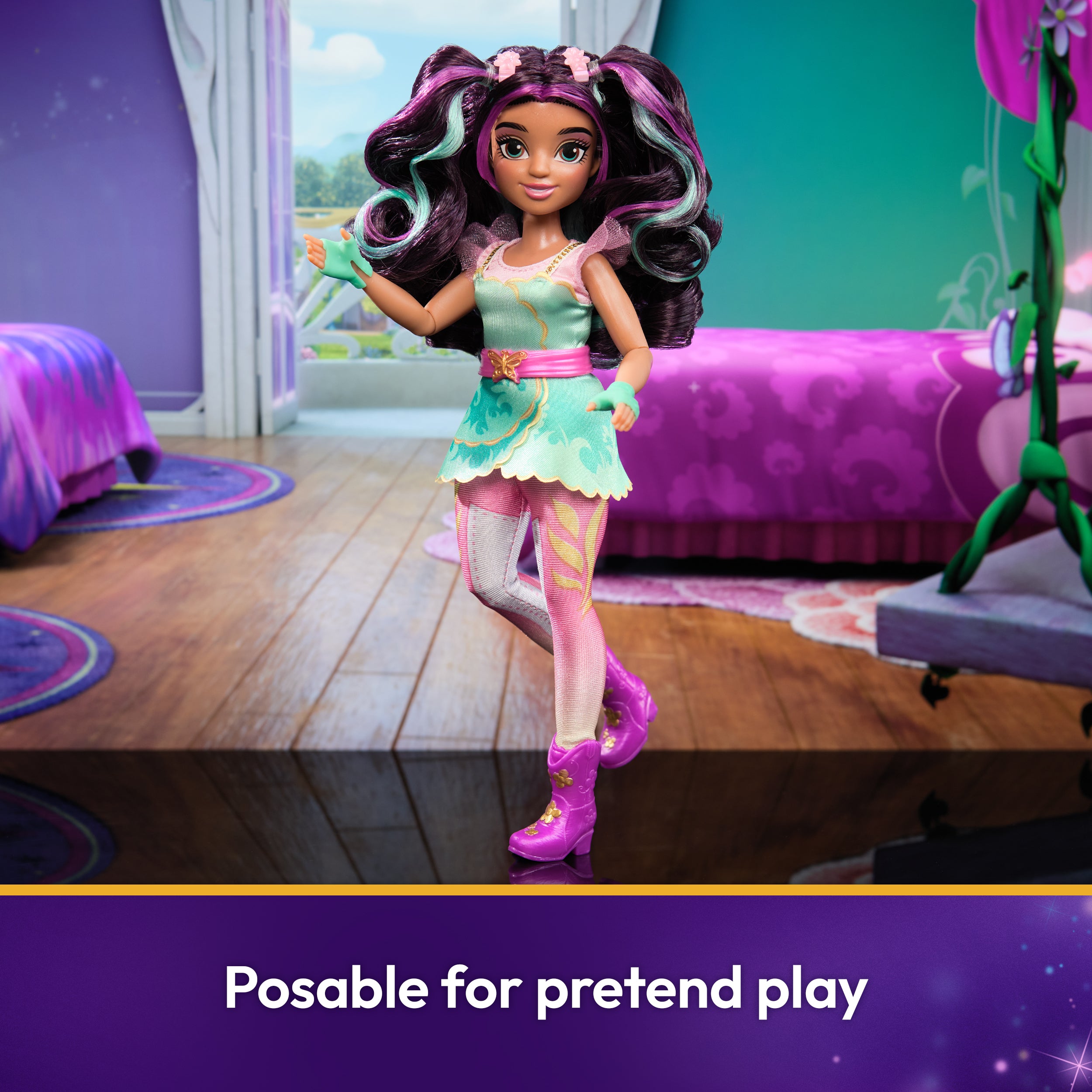 Unicorn Academy, Ava Doll with 7 Accessories, 9.5”, Dolls & Unicorn Toys for Girls Ages 4 and up