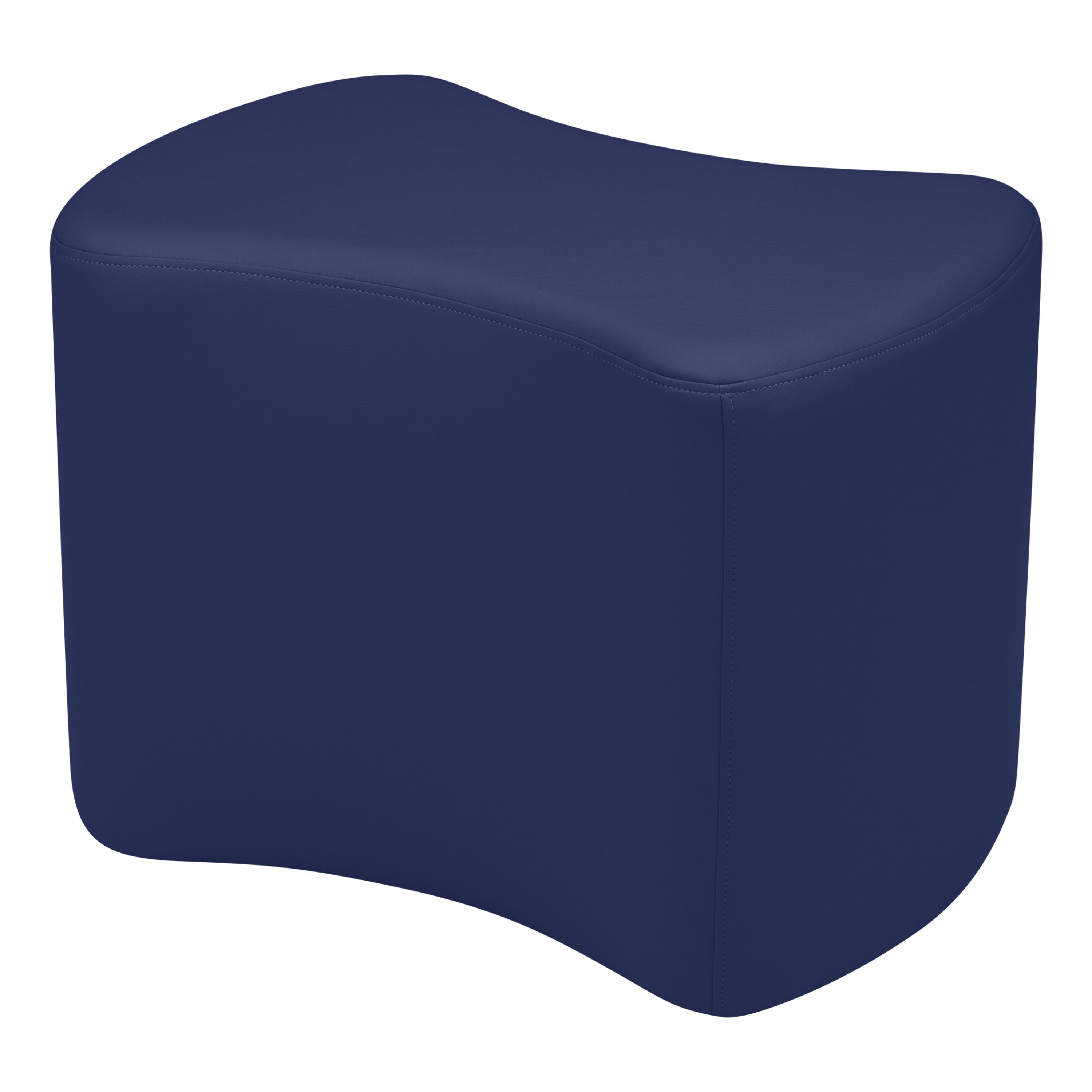 Pro Series Upholstered Bowtie Ottoman 18" Height - Navy