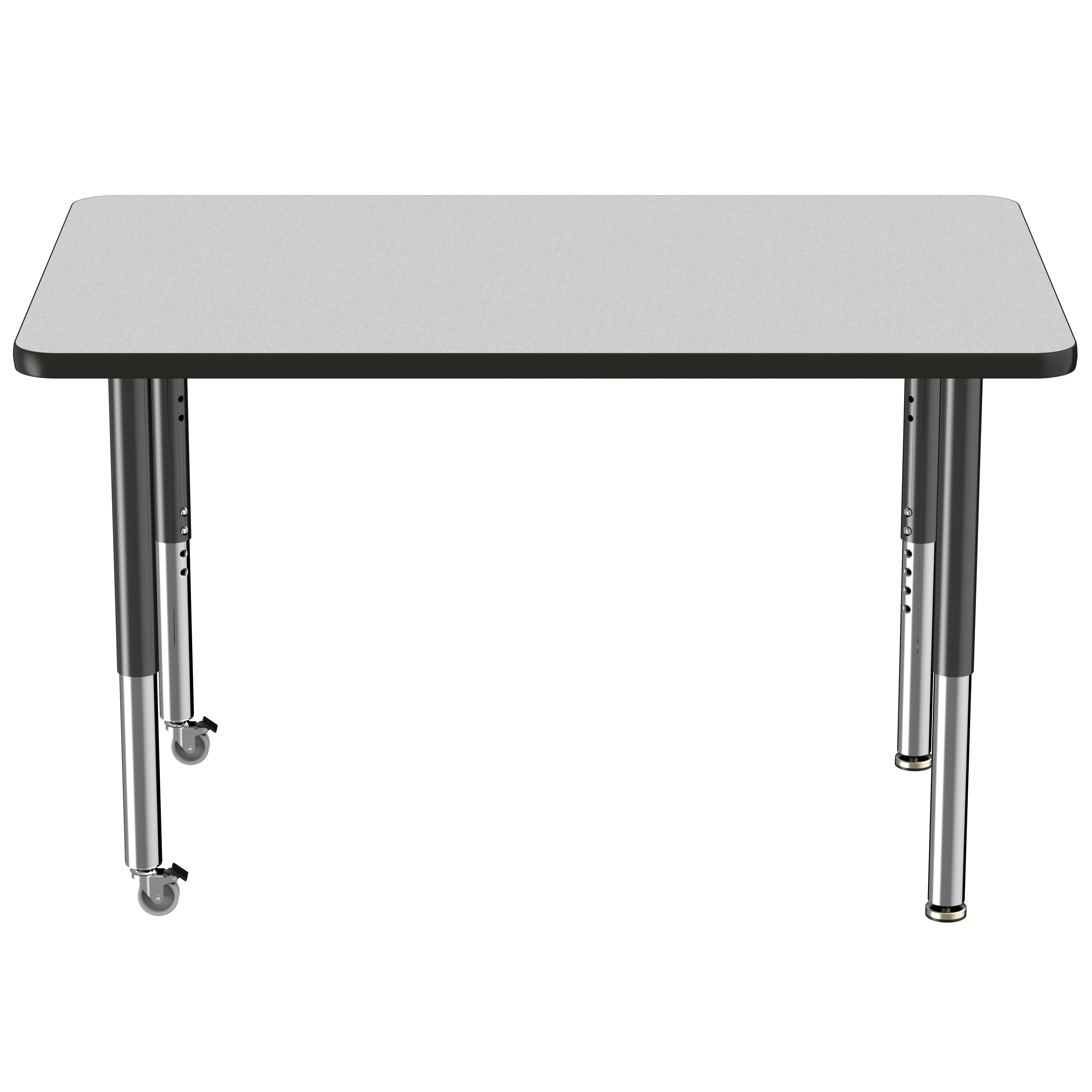 30" x 48" Rectangle T-Molding Activity Table with Adjustable Super Legs - Gray/Black