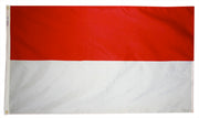 Indonesia Flag 5x8 ft. Nylon SolarGuard Nyl-Glo 100% Made in USA to Official United Nations Design Specifications.