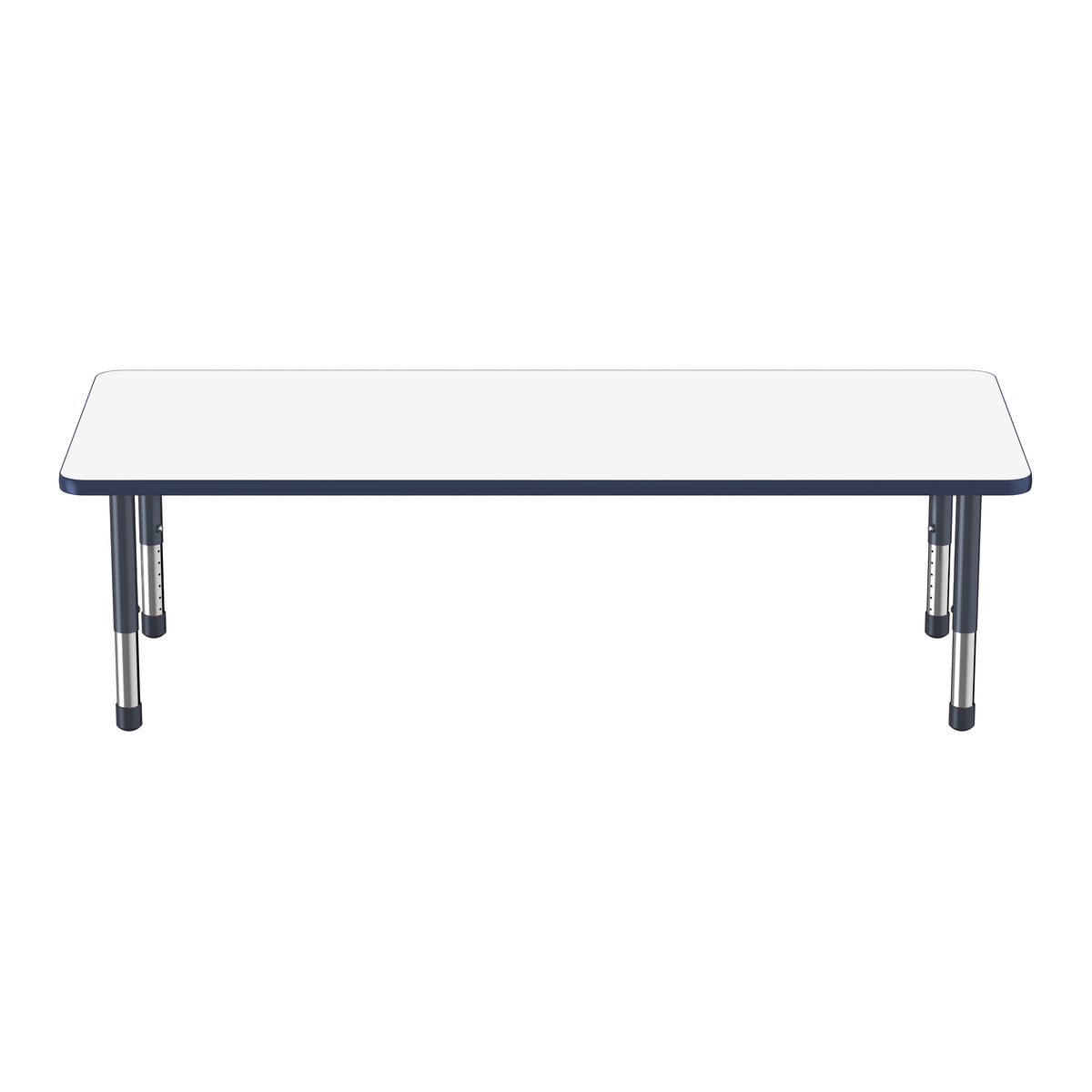 30" x 72" Rectangle Dry-Erase Activity Table with Adjustable Chunky Legs - Whiteboard/Navy
