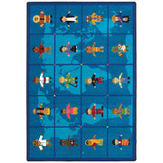 Reach Across the World 5'4" x 7'8" area rug in color Multi