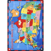 Read Across America 10'9" x 13'2" area rug in color Multi