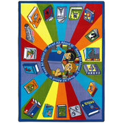 Read All About It 10'9" x 13'2" area rug in color Multi