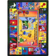 Read & Rhyme 5'4" x 7'8" area rug in color Multi