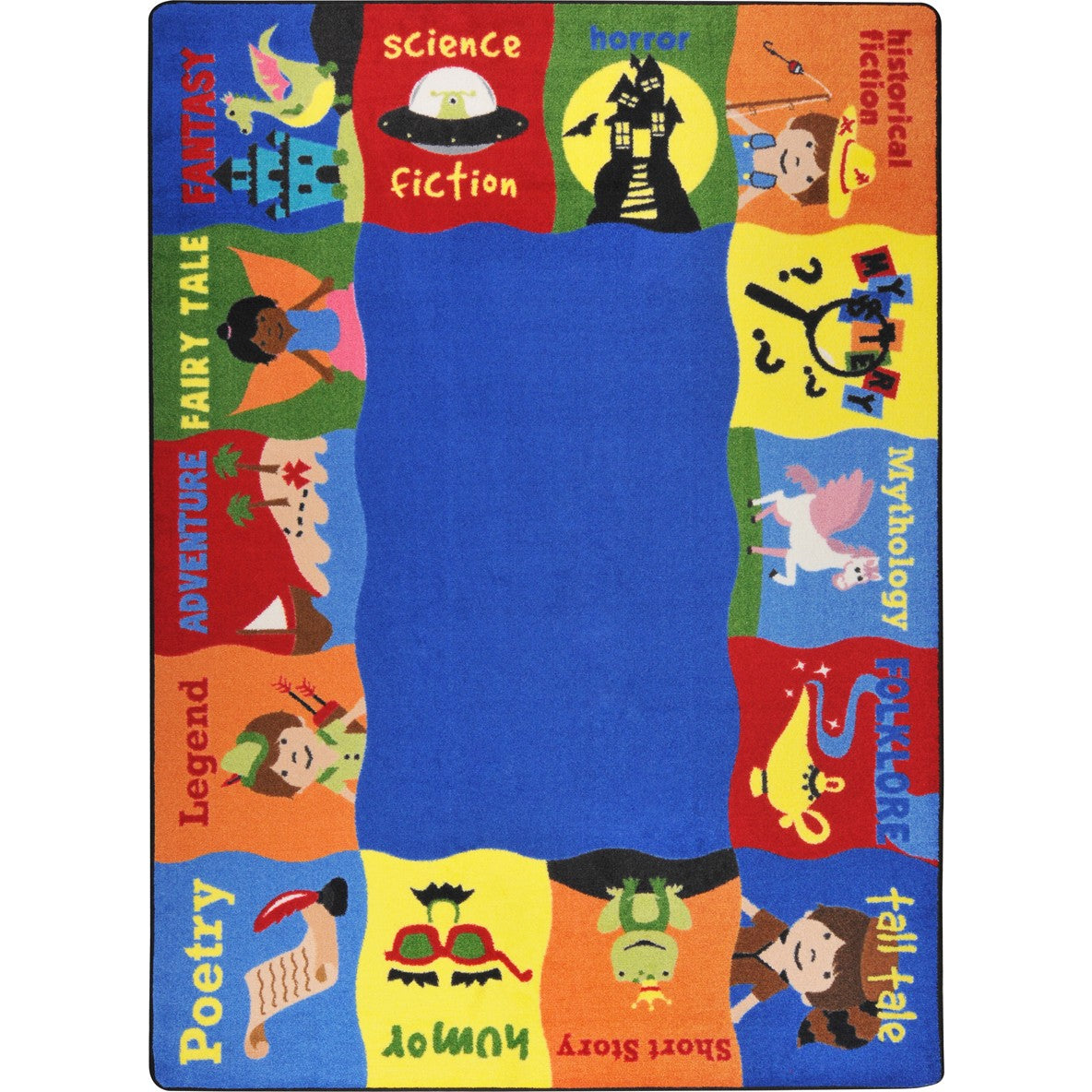 Read Me A Story 5'4" x 7'8" area rug in color Multi