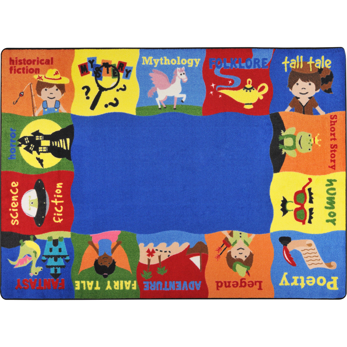 Read Me A Story 10'9" x 13'2" area rug in color Multi