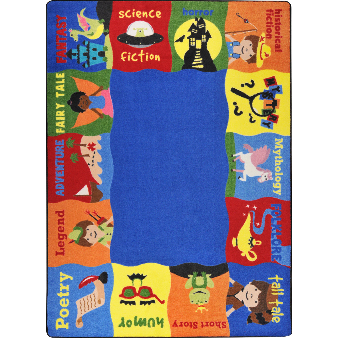 Read Me A Story 10'9" x 13'2" area rug in color Multi