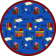 Read the Word 7'7" Round area rug in color Multi