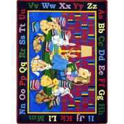 Reading Rocks 5'4" x 7'8" area rug in color Multi