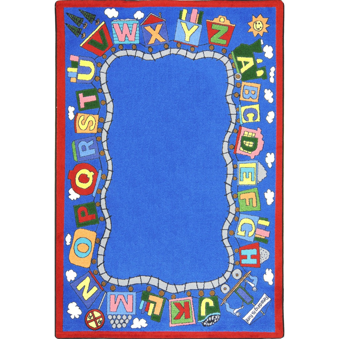 Reading Train 7'8" x 10'9" area rug in color Multi