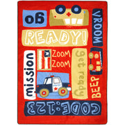 Ready, Set, Go! 5'4" x 7'8" area rug in color Multi