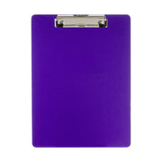 Recycled Plastic Clipboard, Low Profile Clip, Letter Size, Purple