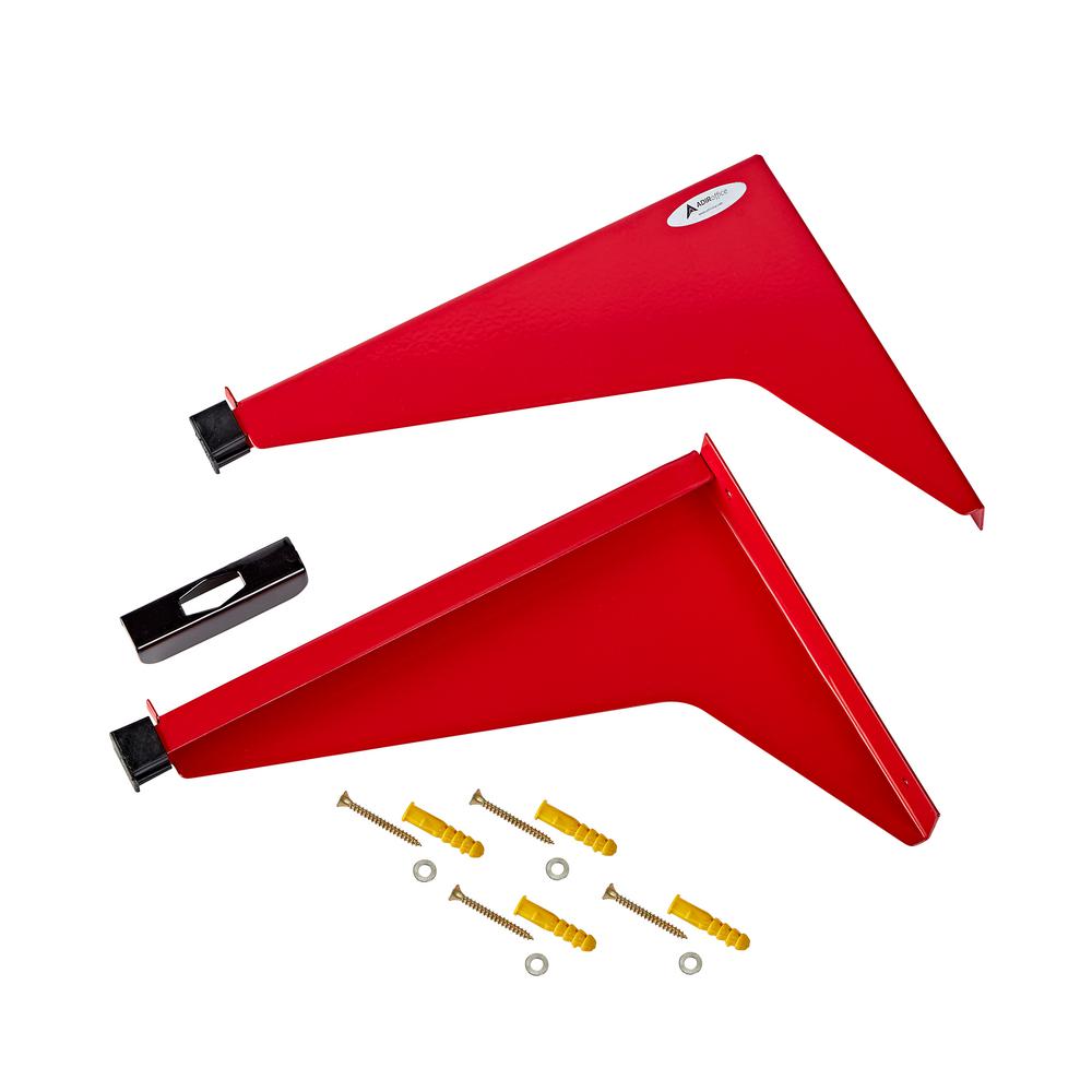 Drop Lift Wall Rack for Blueprints, Red (2 pack)