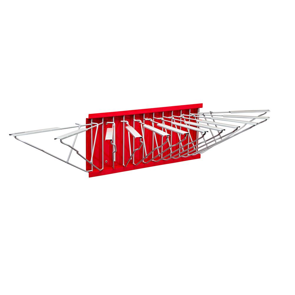 Large File Pivot Wall Rack for Blueprints, Red
