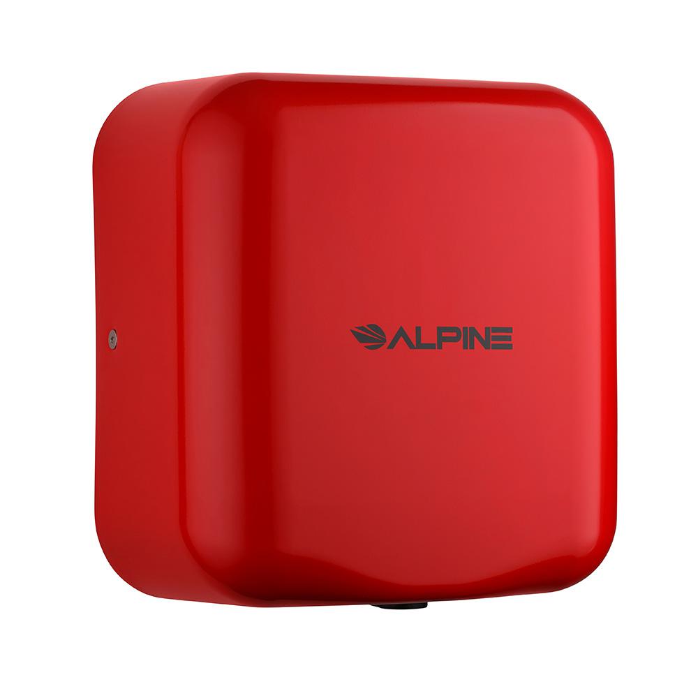 Hemlock Red Stainless Steel Commercial Automatic High Speed Electric Hand Dryer with Wall Guard