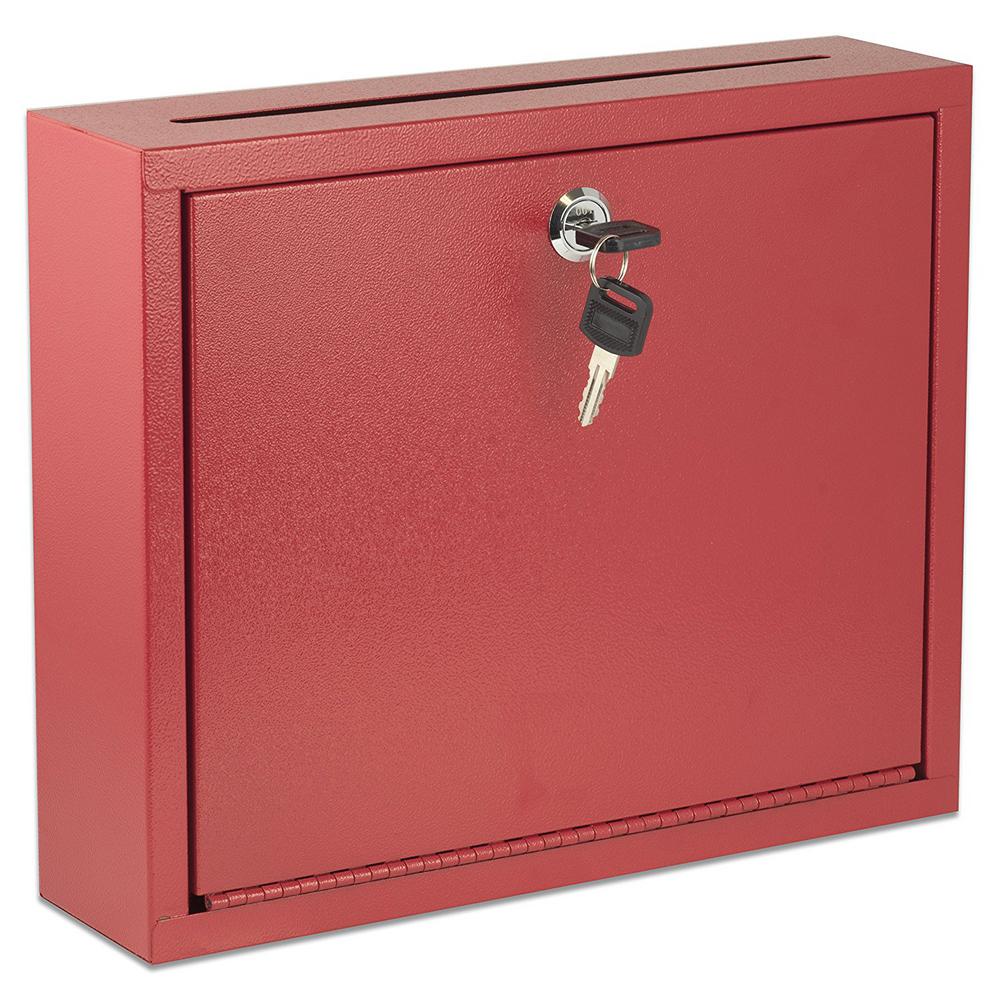 Large Size Red Steel Multi-Purpose Drop Box with Suggestion Cards