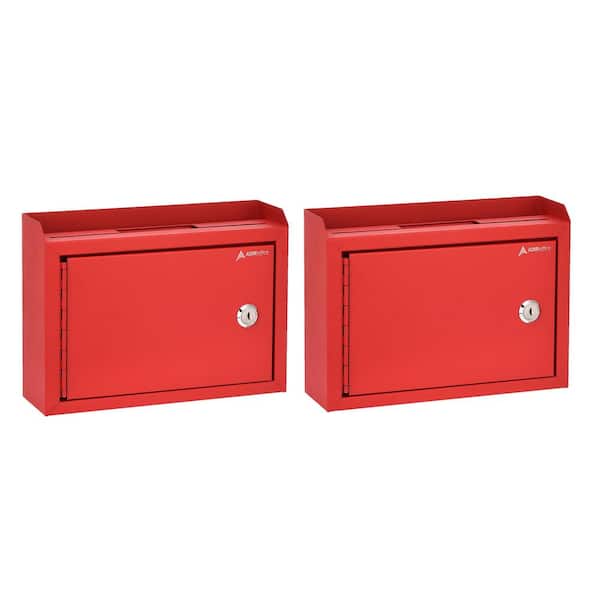Wall Mountable Medium Size Steel Multi-Purpose Suggestion Drop Box (2 pack)