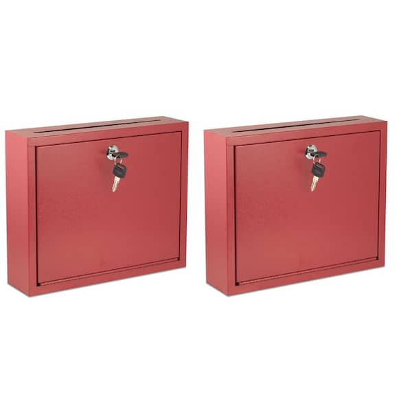 Wall Mountable Large Steel  Drop Box (2 pack)