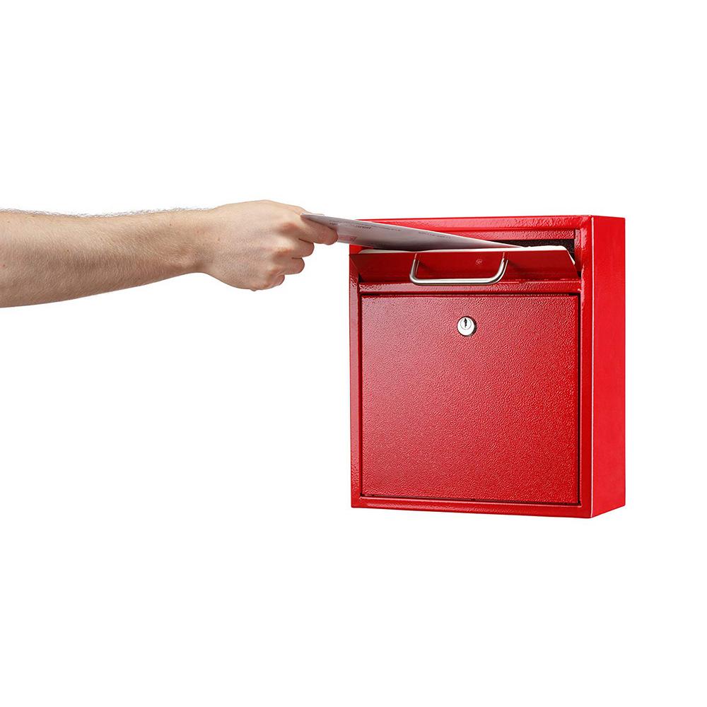 Medium Ultimate Red Wall Mounted Mail Box with Suggestion Cards