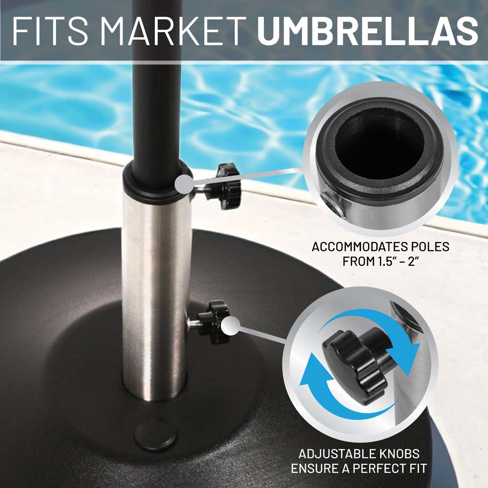 80 lb Free Standing Umbrella Base (Black)