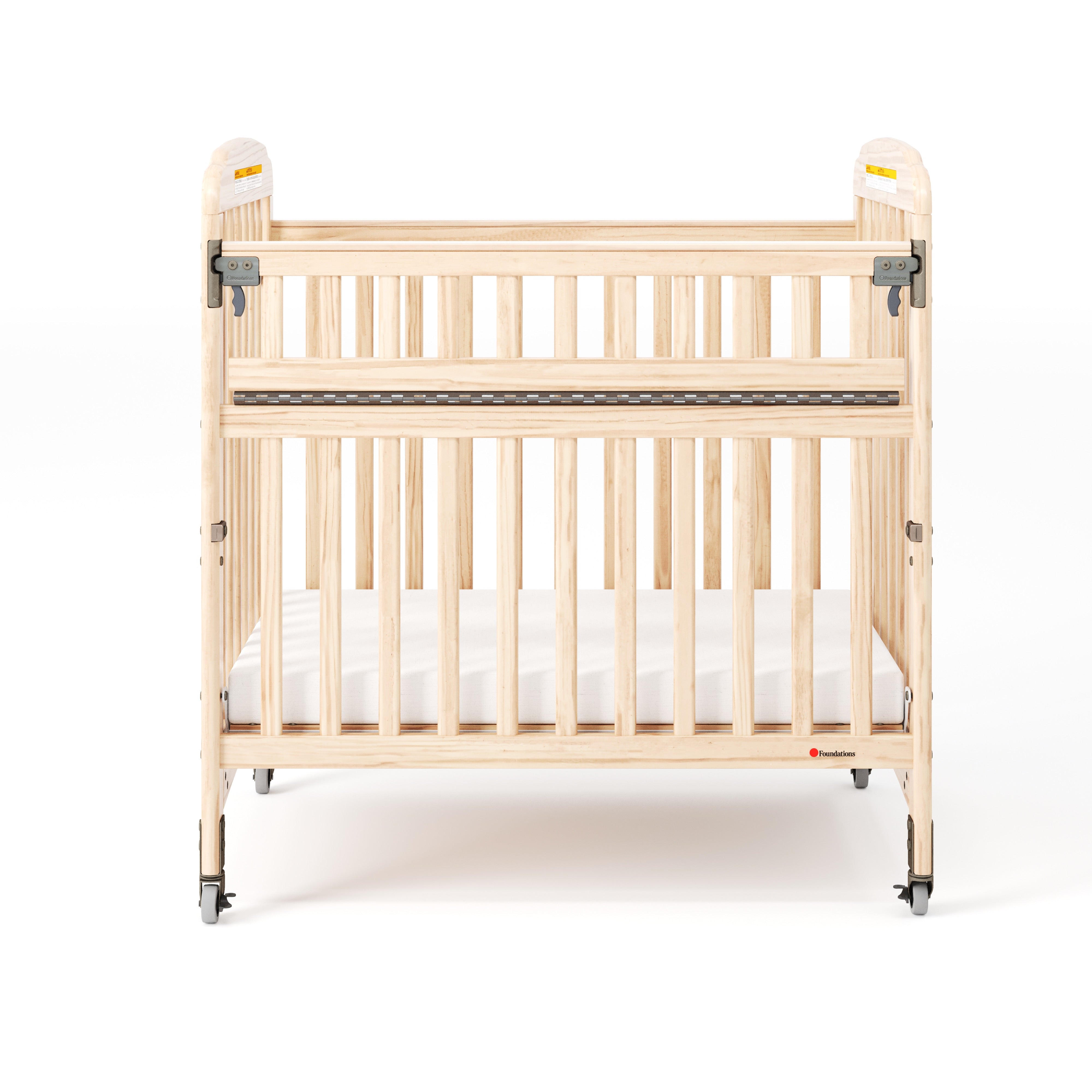 Next Gen Serenity SafeReach Slatted Compact Crib, Natural - US