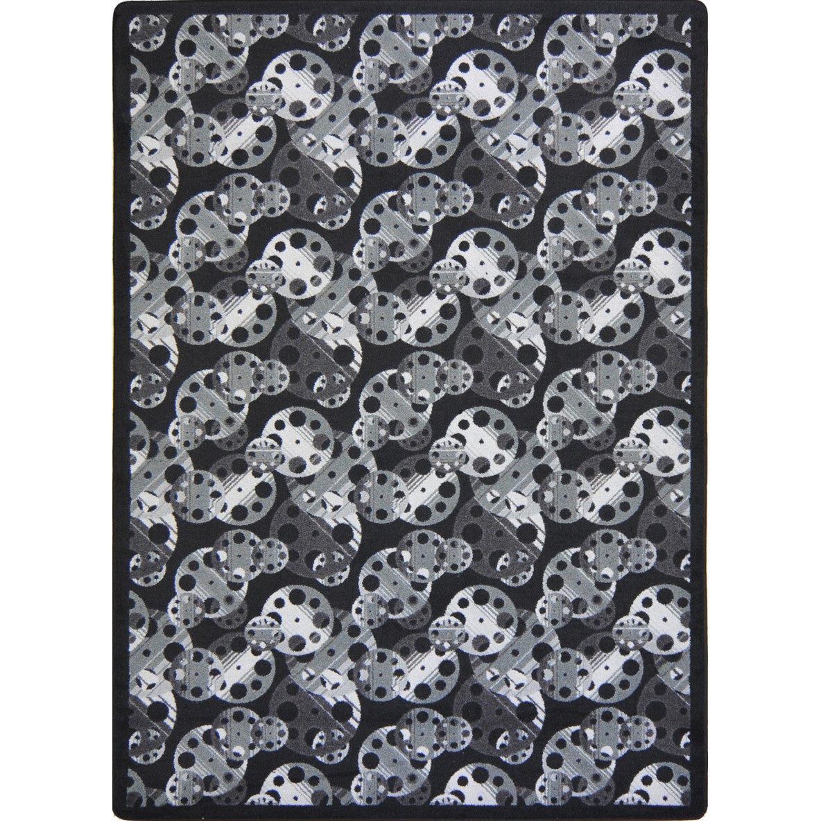 Reeling 7'8" x 10'9" area rug in color Black