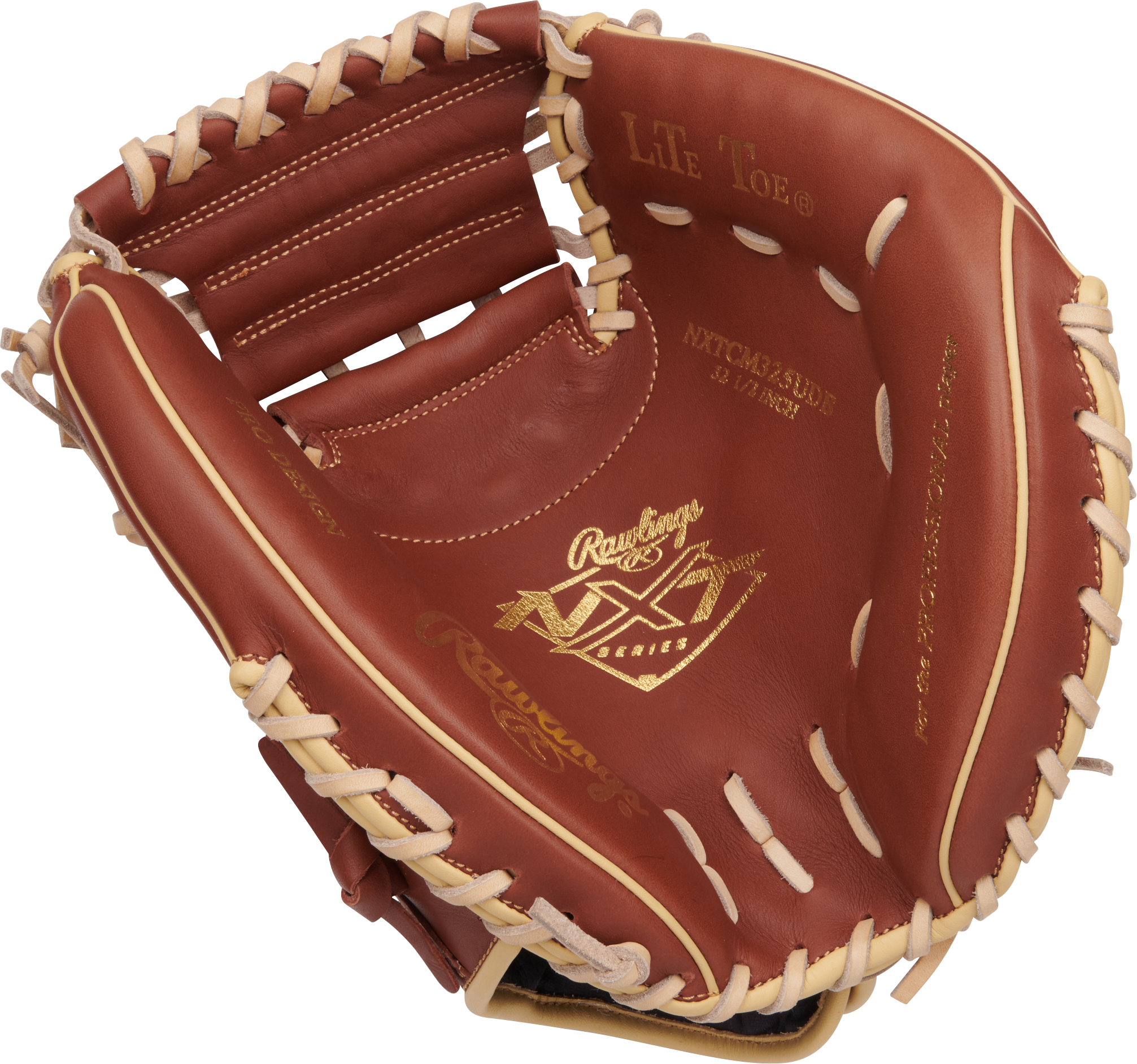 Rawlings Nxt Series Catchers Mitt 32.5-Inch Baseball Glove - Right Hand Thrower - Tan
