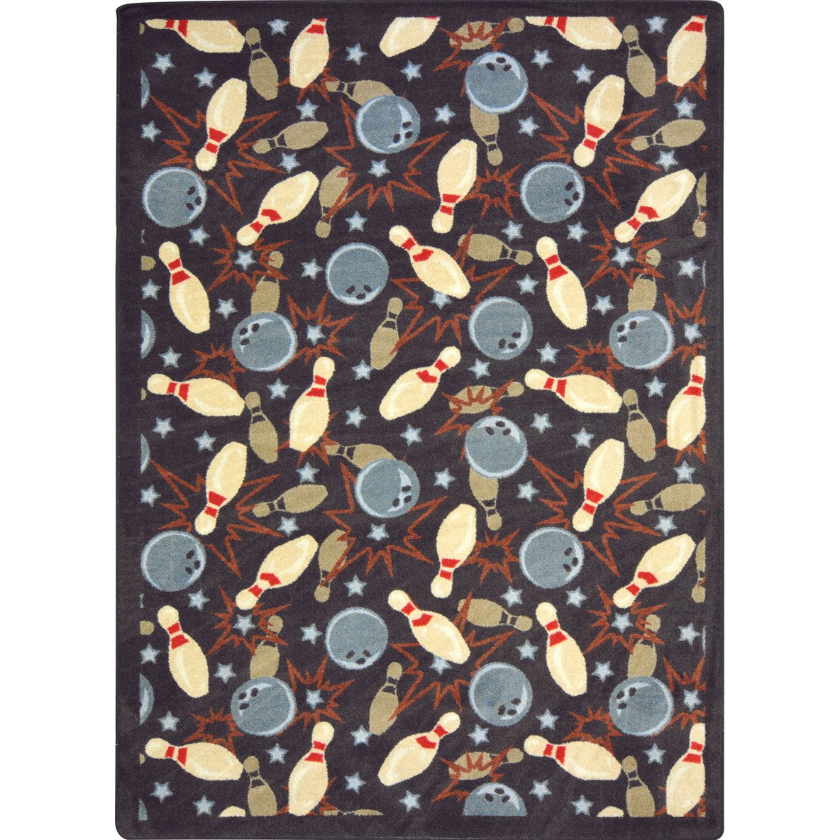 Retro Bowl 5'4" x 7'8" area rug in color Chocolate