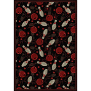Retro Bowl 5'4" x 7'8" area rug in color Fireball Red