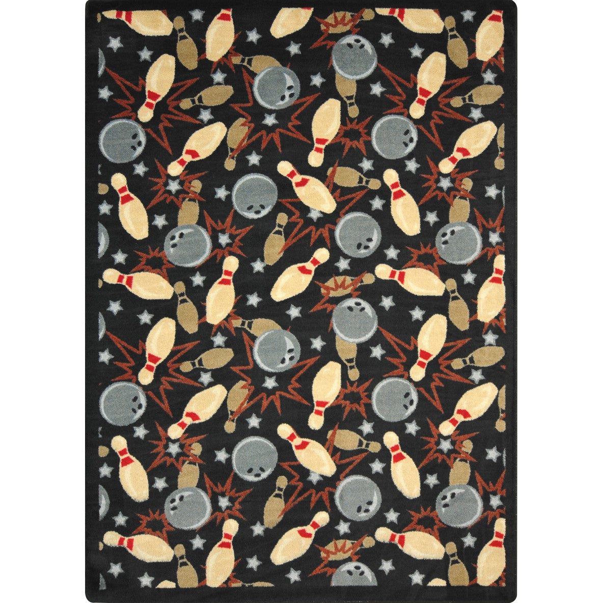 Retro Bowl 5'4" x 7'8" area rug in color Midnight