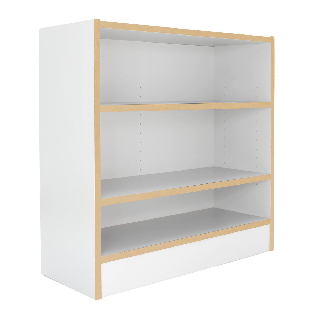 Laminate 2-Shelf Bookcase 30" Height - White/Maple Grain