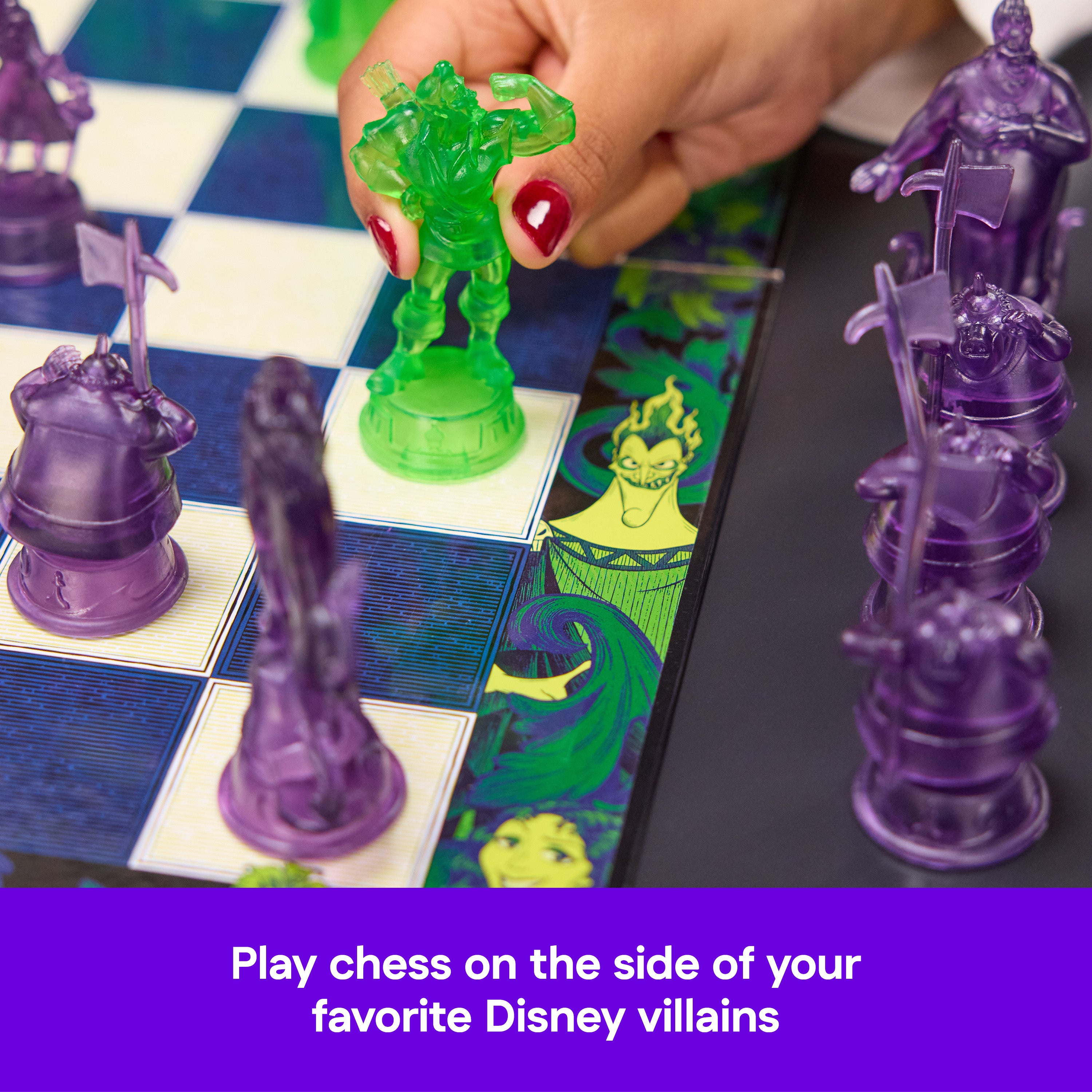 Spin Master Games, Disney Villains Chess Set for Adults & Kids, Play as Classic Disney Characters like Ursula, Jafar, Hades, & More, Classic Strategy Game & STEM Activity, 2 Players, for Ages 8 & Up