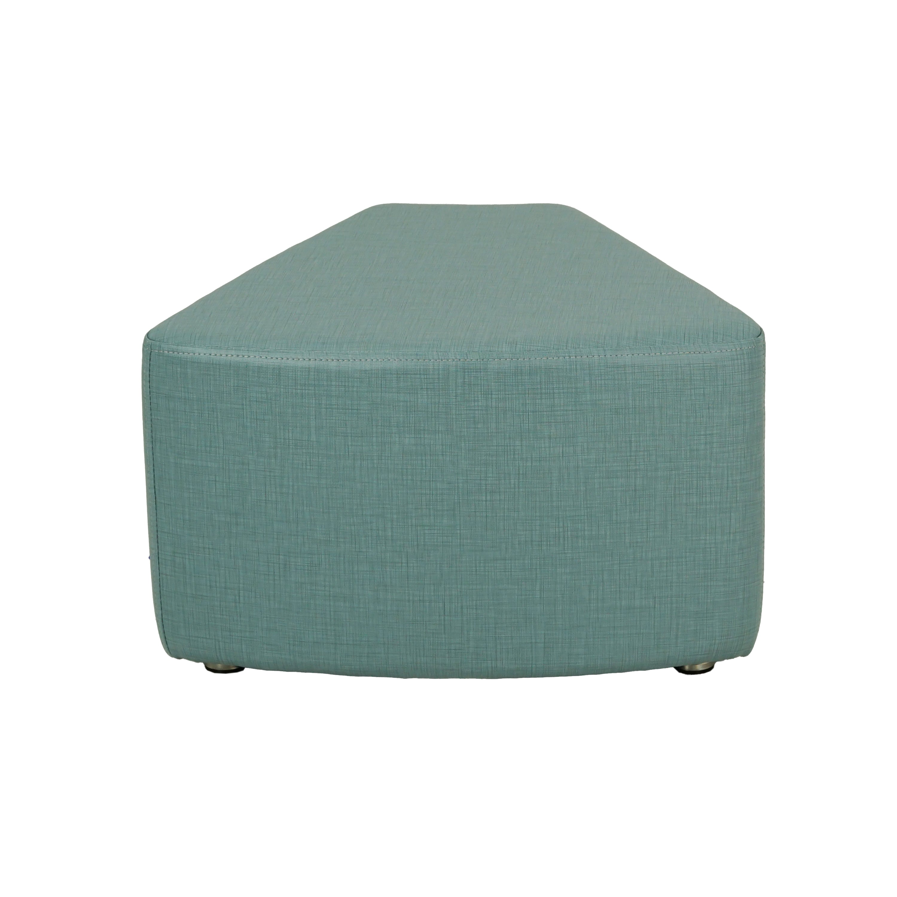 Pro Series Upholstered Arc Ottoman 12" Height, 4-Piece - Sky Blue Crosshatch