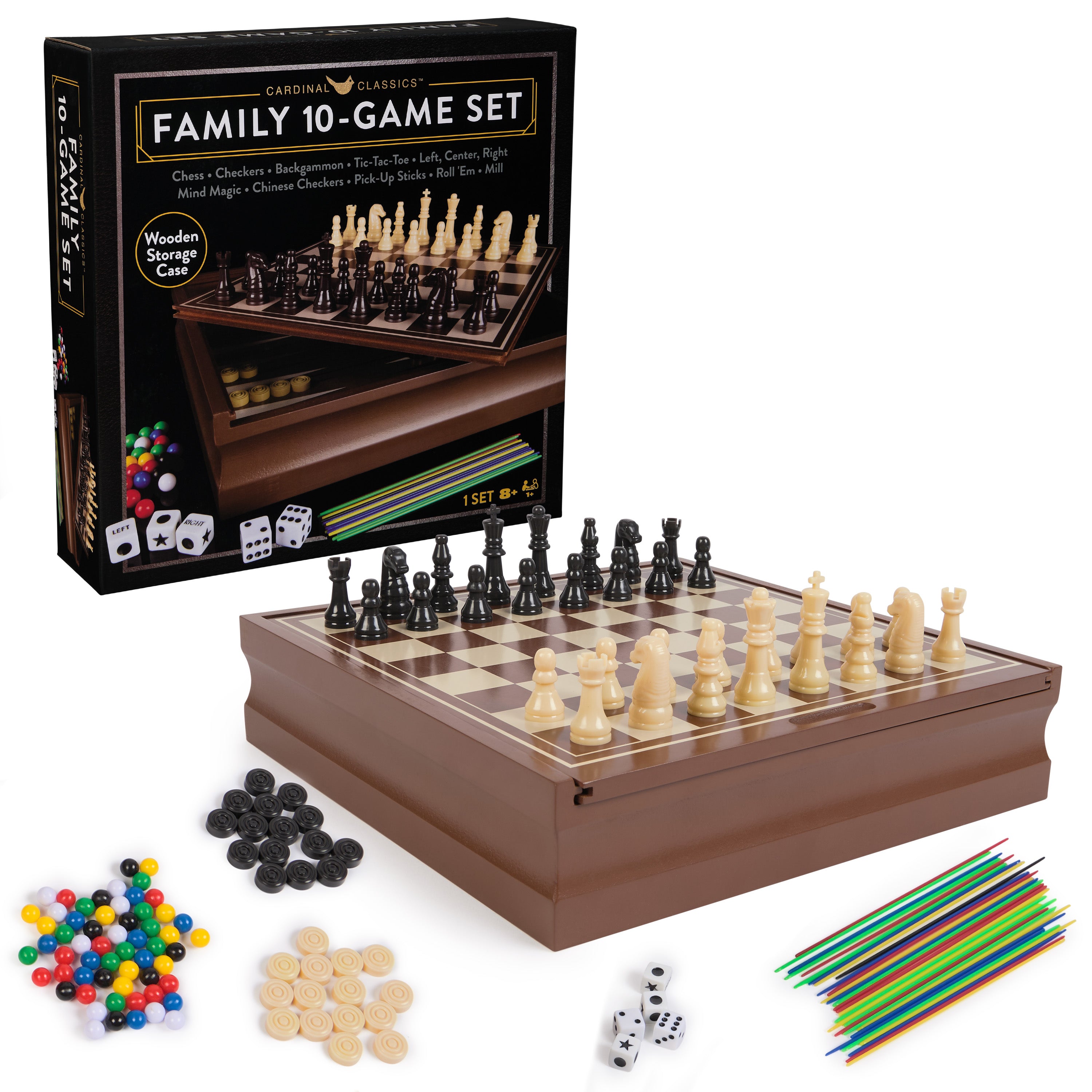 Spin Master Games, Cardinal Classics, Family 10 Classic Games Set, for Families and Kids Ages 8 and up