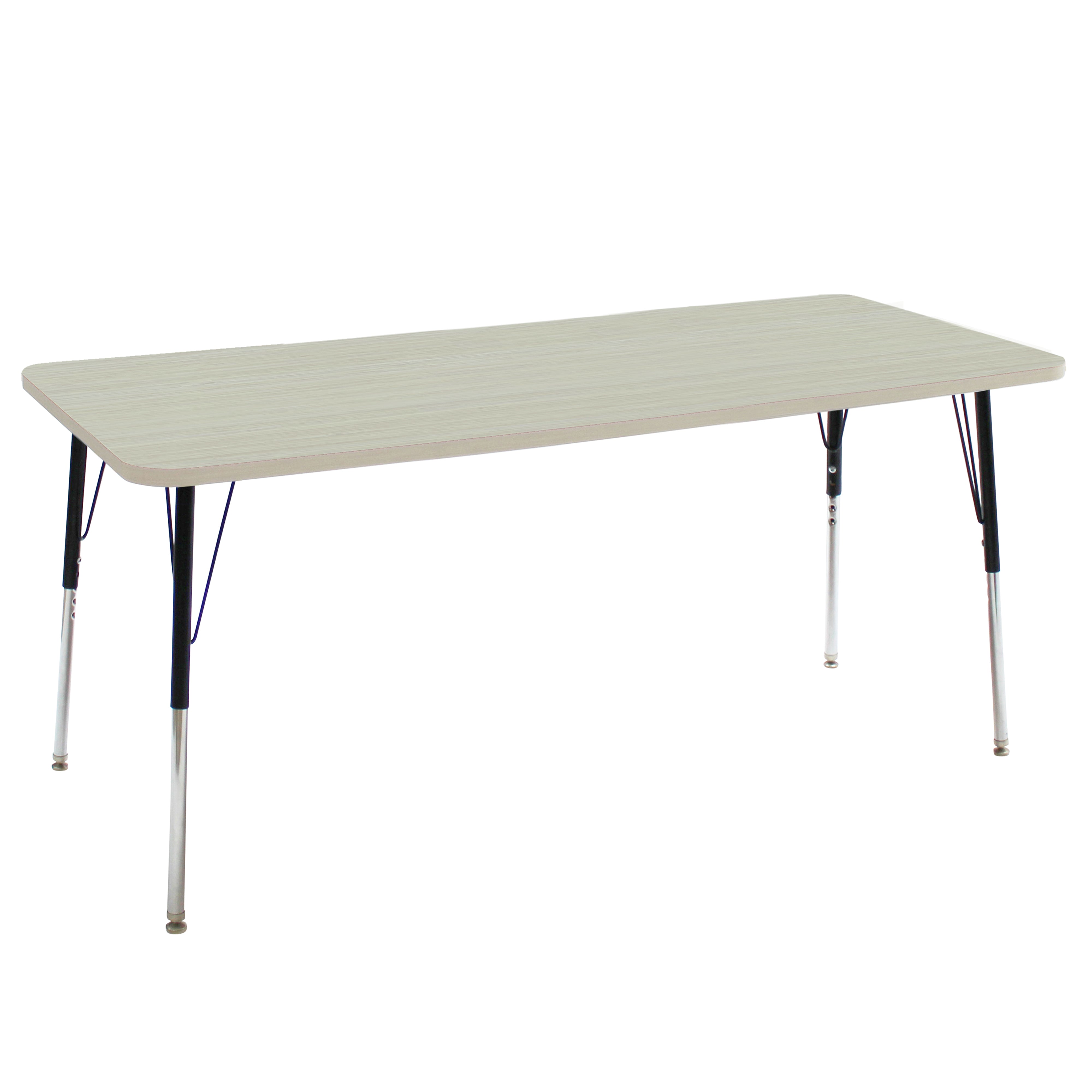 30" x 72" Rectangle La Madera Activity Table with Standard Legs - Asian Sand/Black