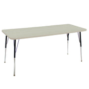 30" x 72" Rectangle La Madera Activity Table with Standard Legs - Asian Sand/Black