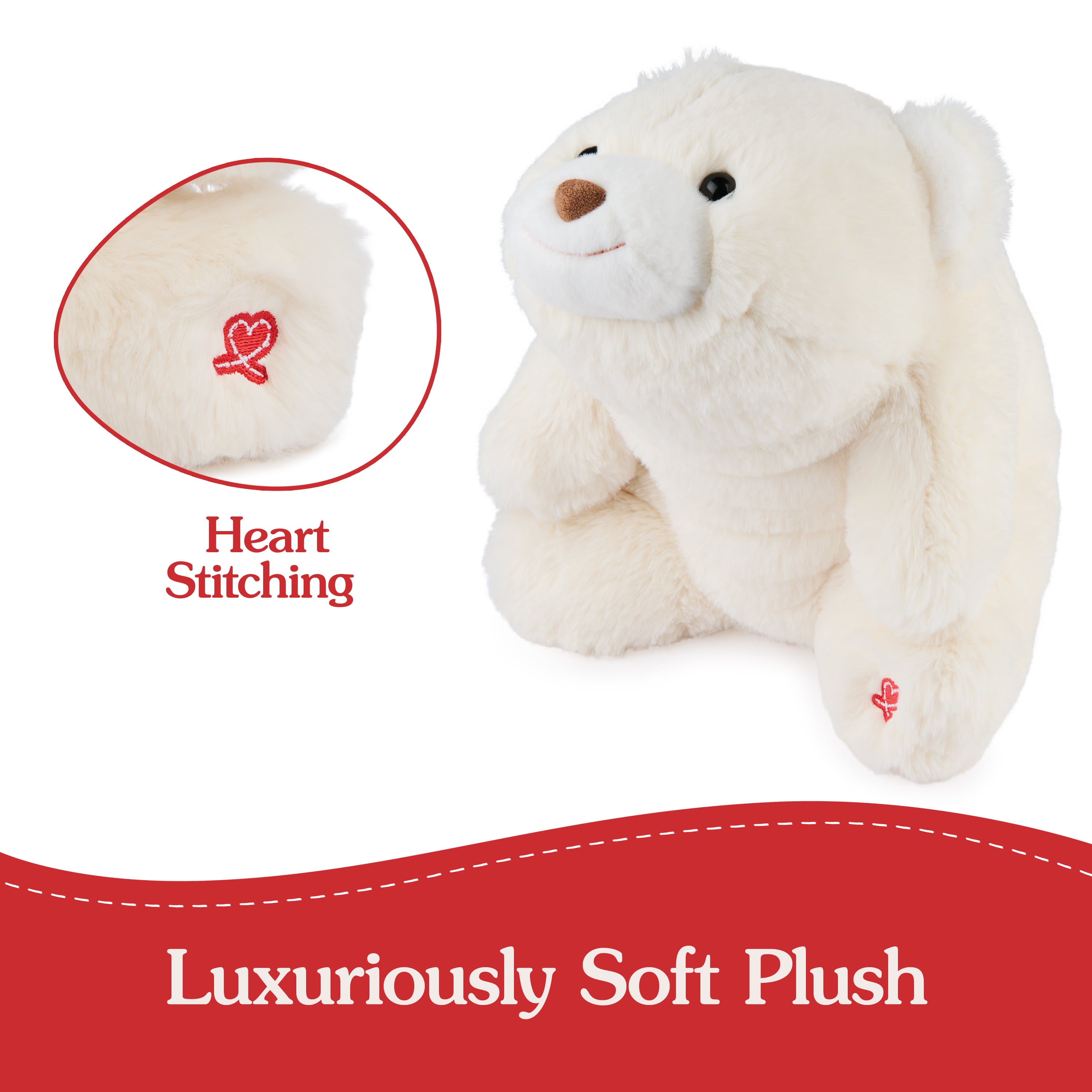 GUND Original Snuffles Teddy Bear, Premium Stuffed Animal for Ages 1 and Up, White, 10”