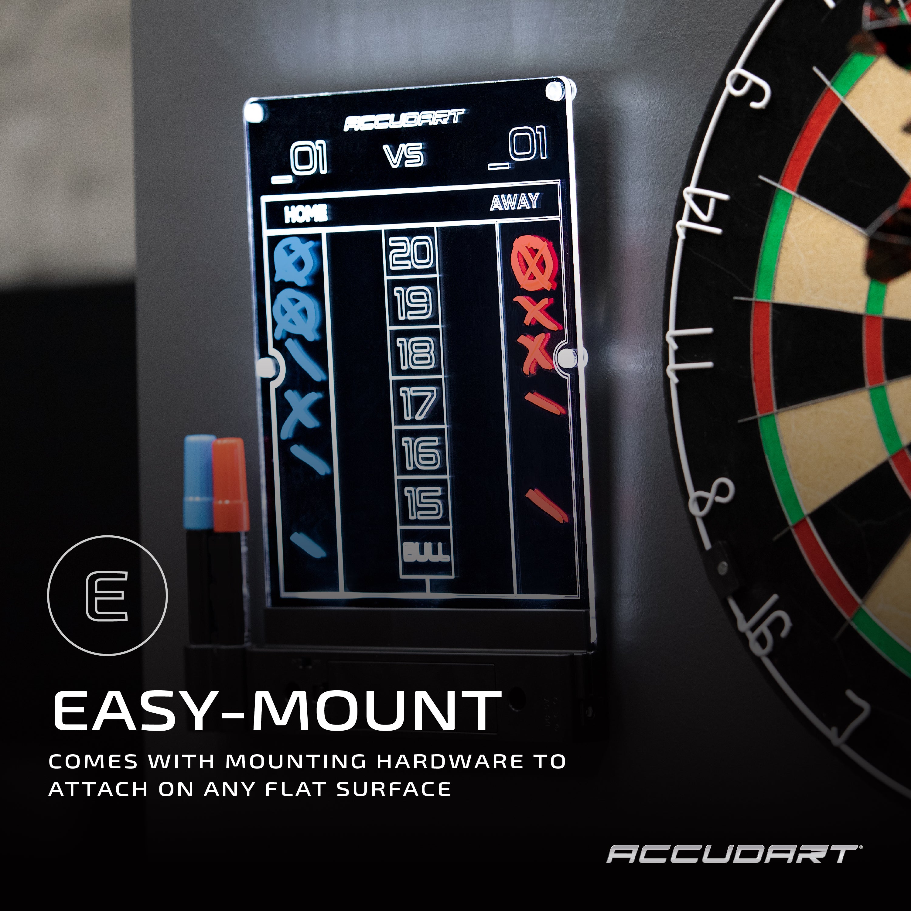Accudart LED Acrylic Scoreboard