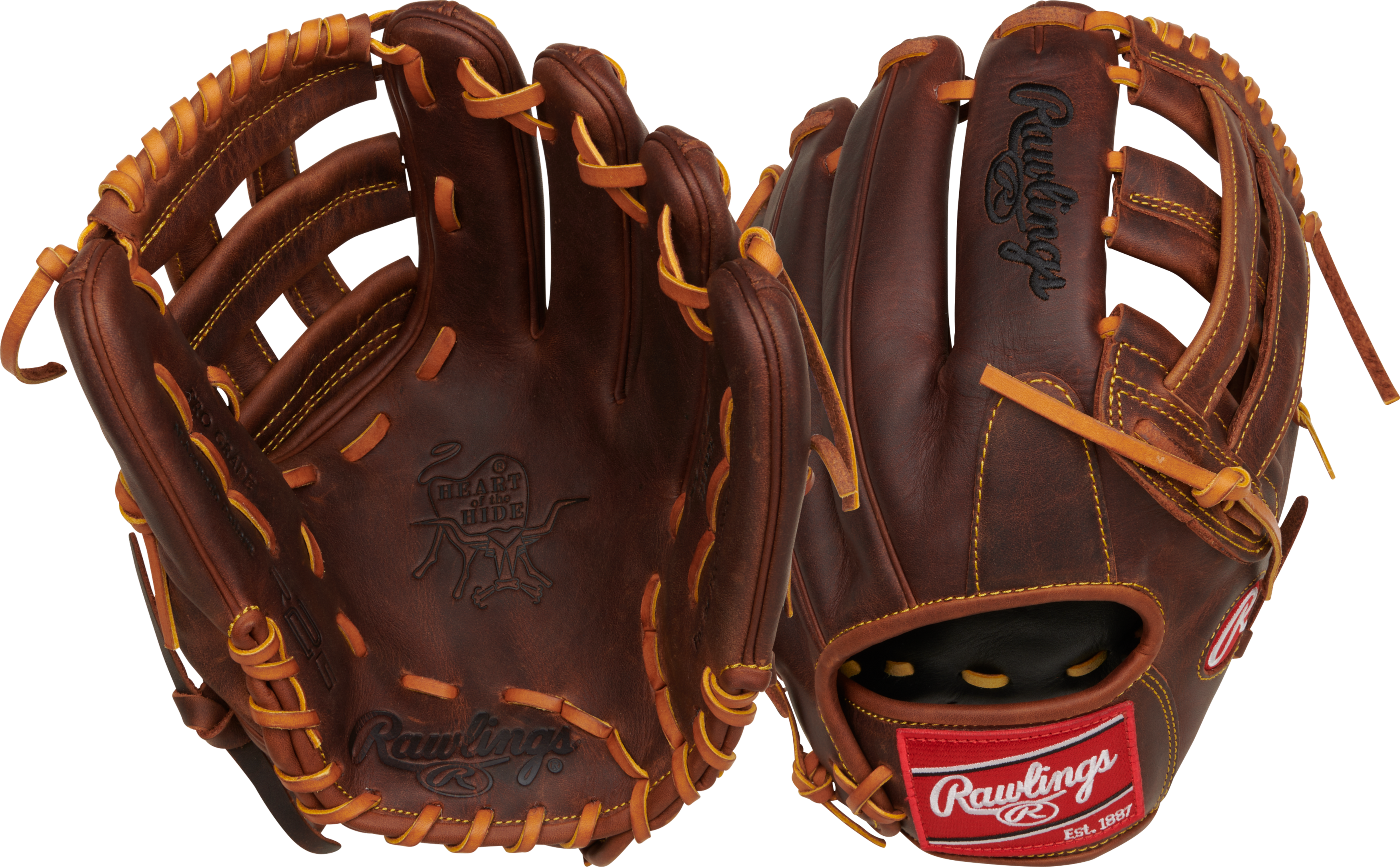 Rawlings Heart Of The Hide Series 12-Inch Baseball Glove - Left Hand Thrower - Timberglase