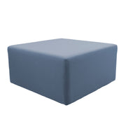 Outdoor 36" Square Ottoman with Sunbrella®, 18" H - Canvas Haze