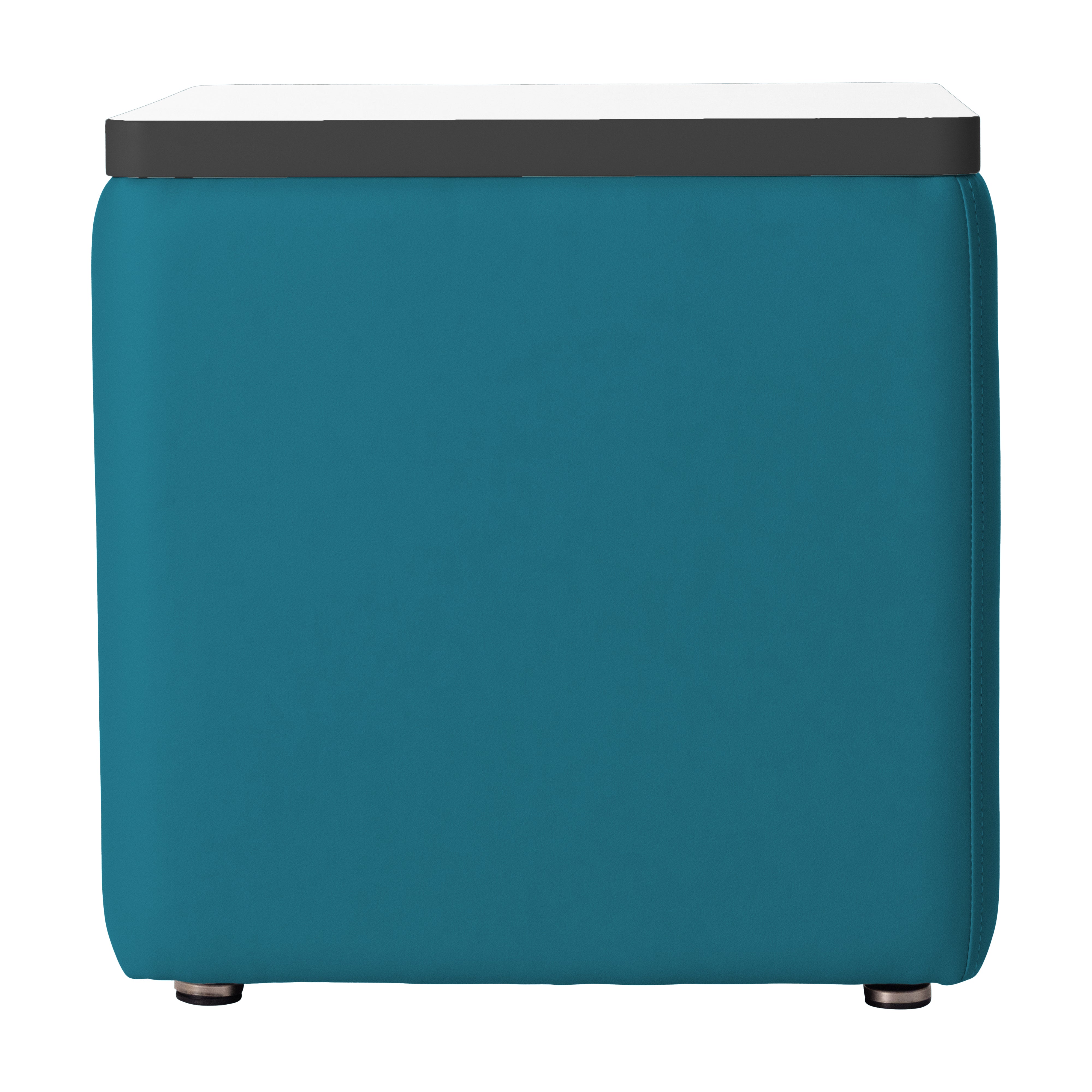 Pro Series Upholstered 18" x 18" Square Dry-Erase Ottoman Table 18" Height - Teal/Whiteboard