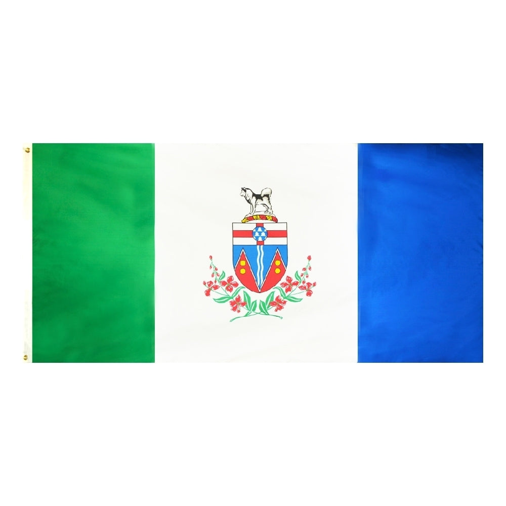 Yukon Canadian Territory Flag 3x6 ft. Nylon SolarGuard Nyl-Glo 100% Made in USA