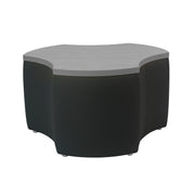 Pro Series Upholstered Cog Ottoman Table 18" Height - Black/Cosmic Strandz