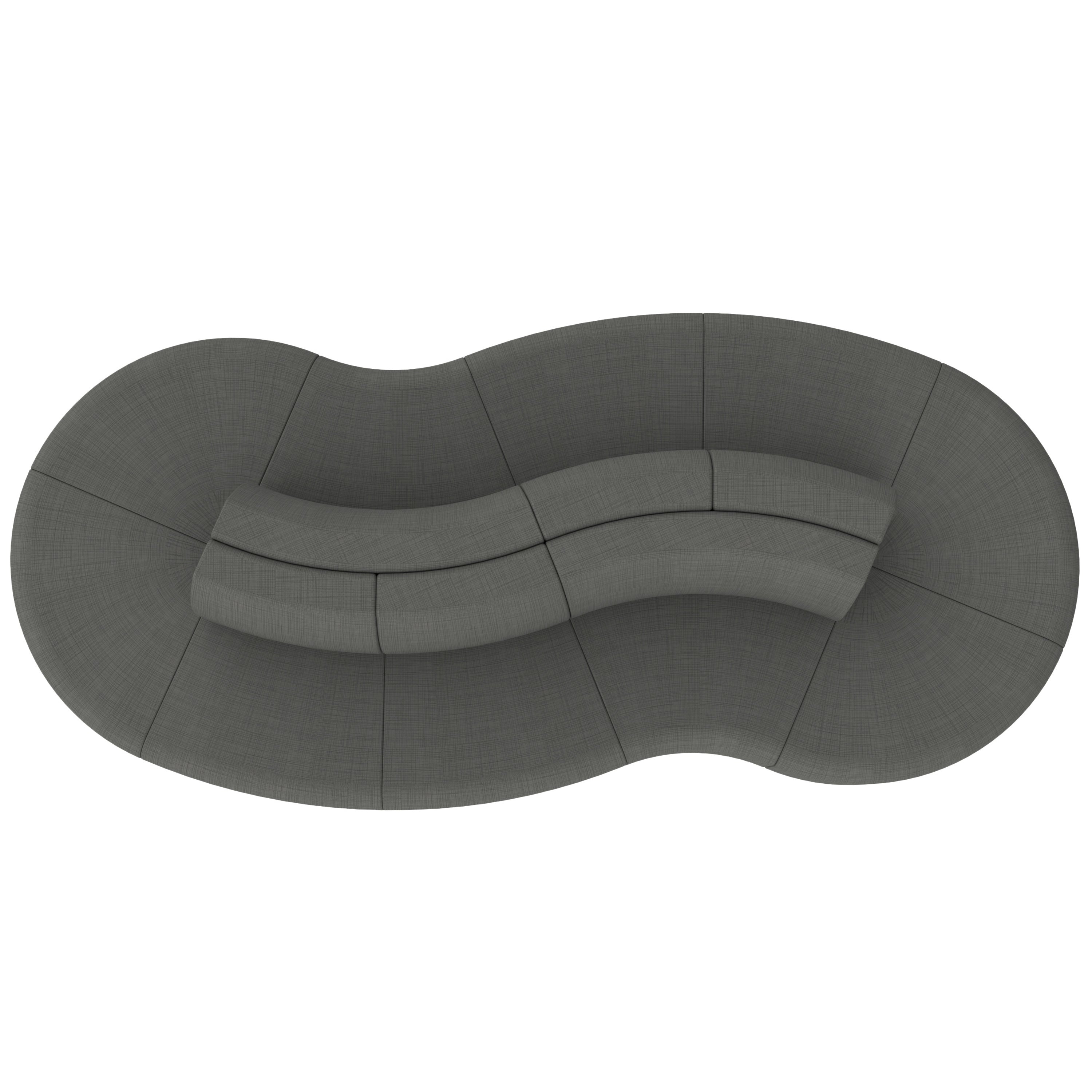 Pro Series Connect Curved Wave Seating, 10-Piece Set - Slate Gray Crosshatch