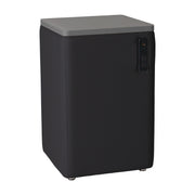 Pro Series Upholstered 18" x 18" Square Ottoman Table with Tech Panel 28" Height - Black/Cosmic Strandz