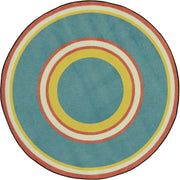 Ripples 7'7" Round area rug in color Beach