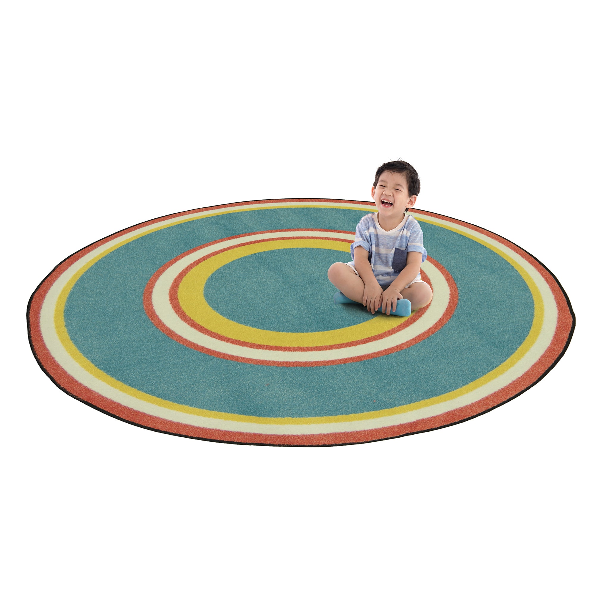 Ripples 7'7" Round area rug in color Beach