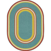 Ripples 7'8" x 10'9" Oval area rug in color Beach